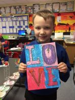 P4/5 Oil pastel art ‘Sharing Our Love’ 