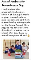 Acts of Remembrance by Pupils