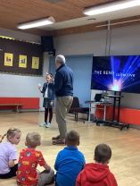 Monthly Pupil Awards and Visit from Sam to Assembly