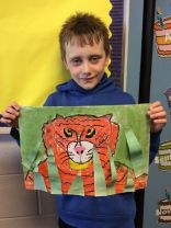 Henri Rousseau inspired artwork by Primary 6 🐯