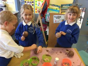 Chocolate Apple fun in Primary 1/2