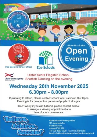 Open Evening for Pre School & Primary Aged Pupils